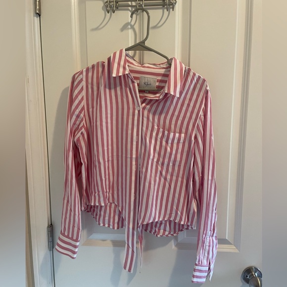 Rails Val Garnet White and Pink Button Down - Picture 1 of 8